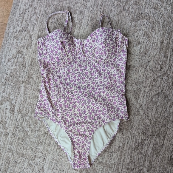 Tory Burch Other - Tory Burch Purple Floral One Piece Swimsuit